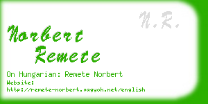 norbert remete business card